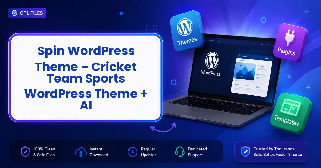 Spin WordPress Theme – Cricket Team Sports WordPress Theme + AI