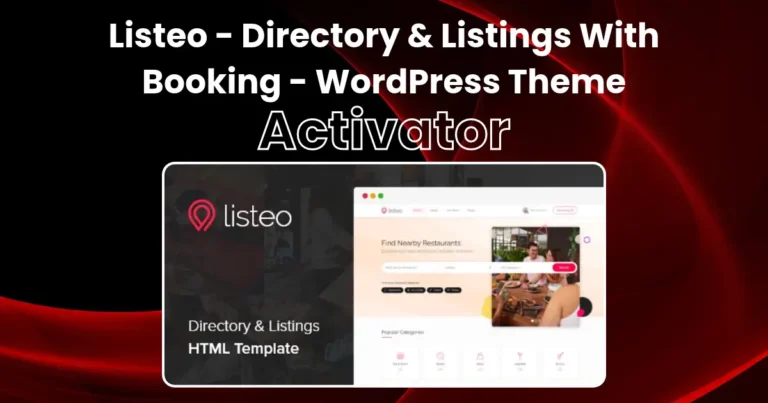 Listeo Theme Activator Plugin