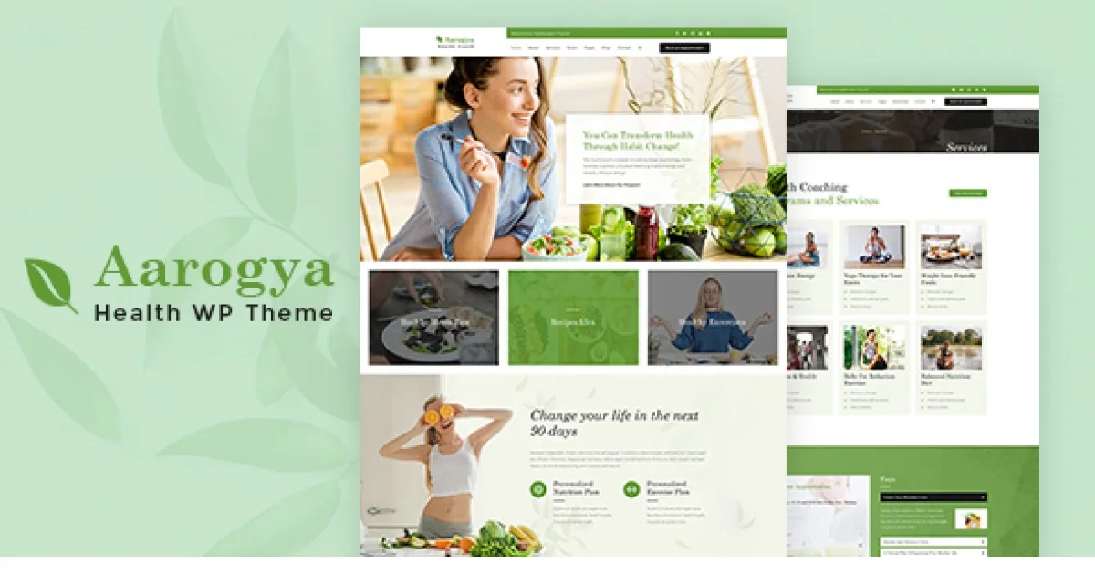 Aarogya | Nutrition & Dietitian WordPress Theme 