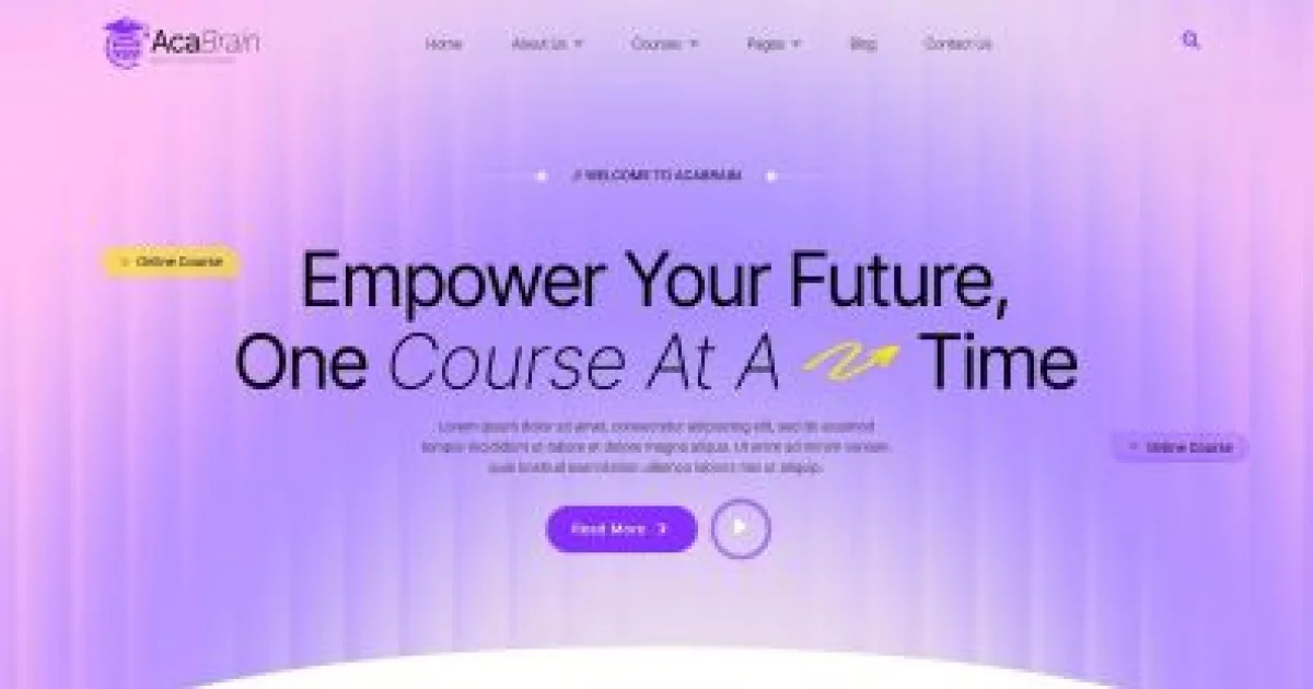 Acabrain – Online Course Education Elementor Template Kit