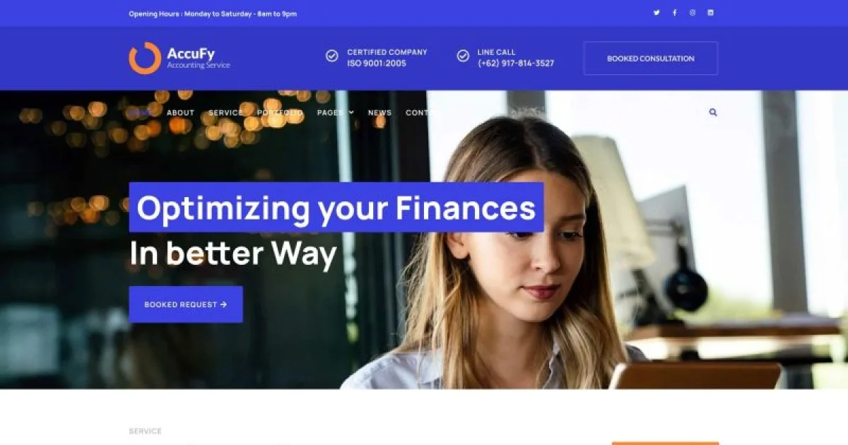 Accufy – Accounting Consultant Service Elementor Template Kit