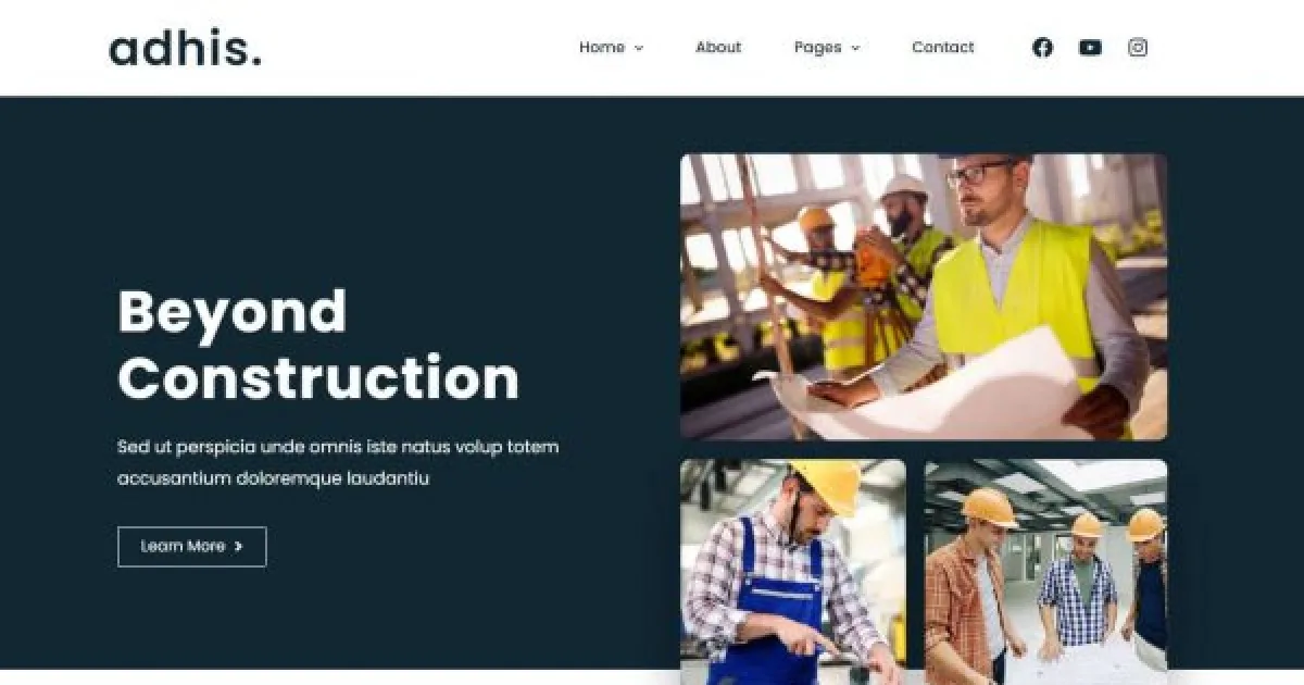 Adhis – Construction Elementor Template Kit
