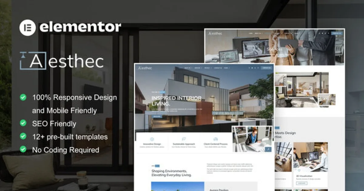 Aesthec – Architecture & Interior Design Service Elementor Template Kit