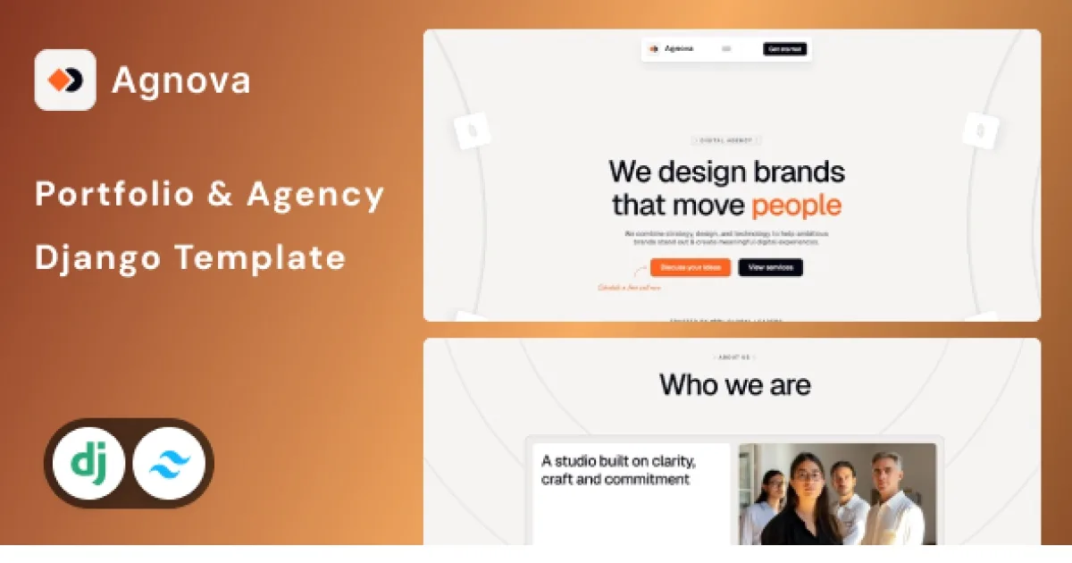 Agnova – Portfolio & Agency Django Website Template