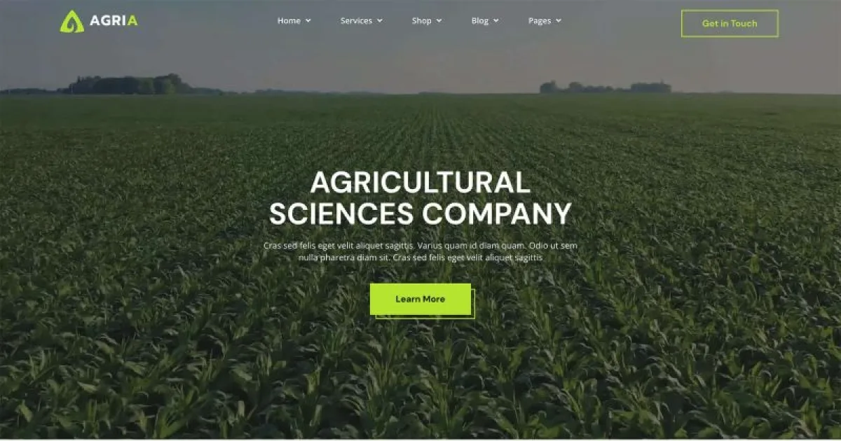 Agria – Agriculture Company Elementor Pro Template Kit