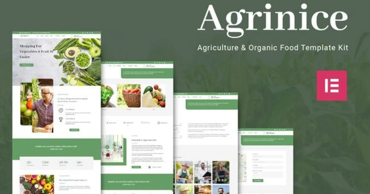 Agrinice – Agriculture & Organic Food Elementor Template Kit