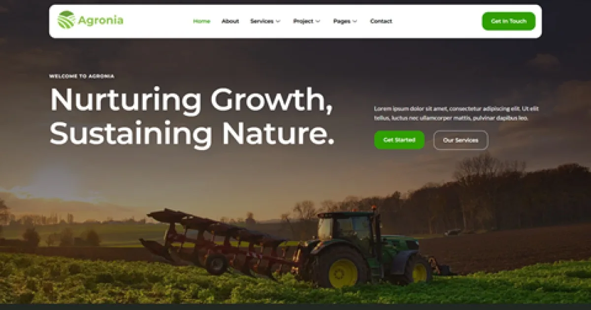 Agronia – Agriculture & Organic Farming Elemenntor Template Kit Elementor Template Kit