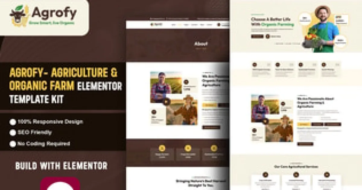Agrool – Agriculture Farming Elementor Template Kit