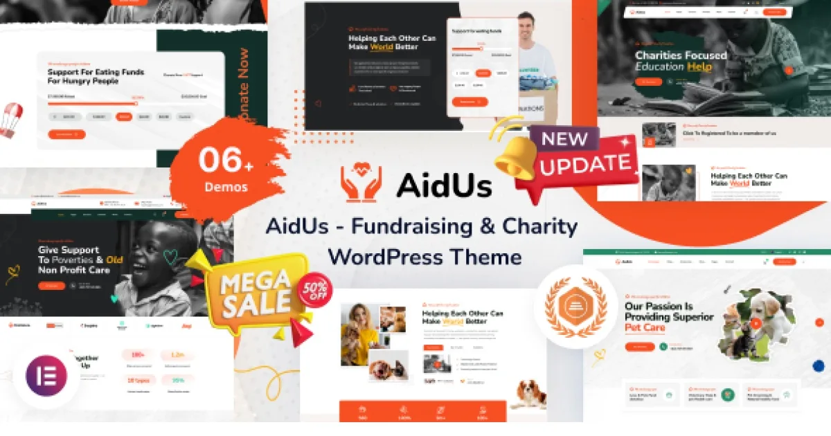AidUs – Fundraising & Charity WordPress Theme