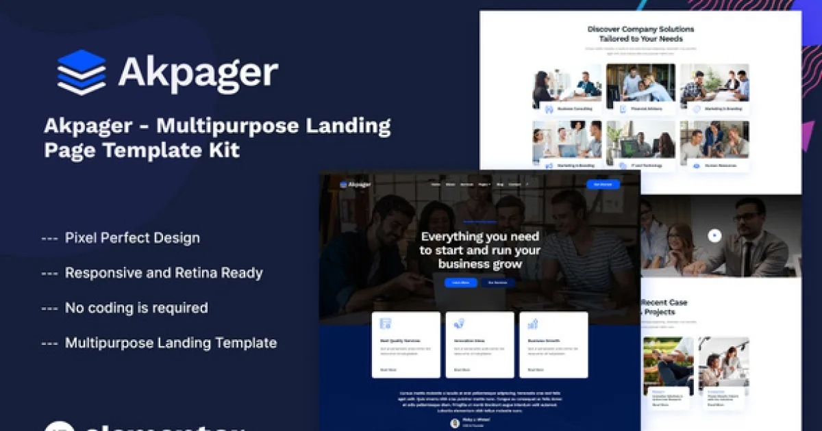 Akpager – Multipurpose Landing Page Template Kit Elementor Template Kit