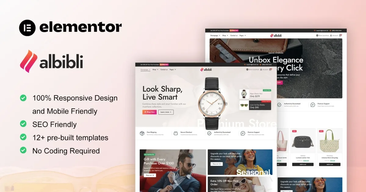 Albibli – Multipurpose Woocommerce Store Elementor Template Kit