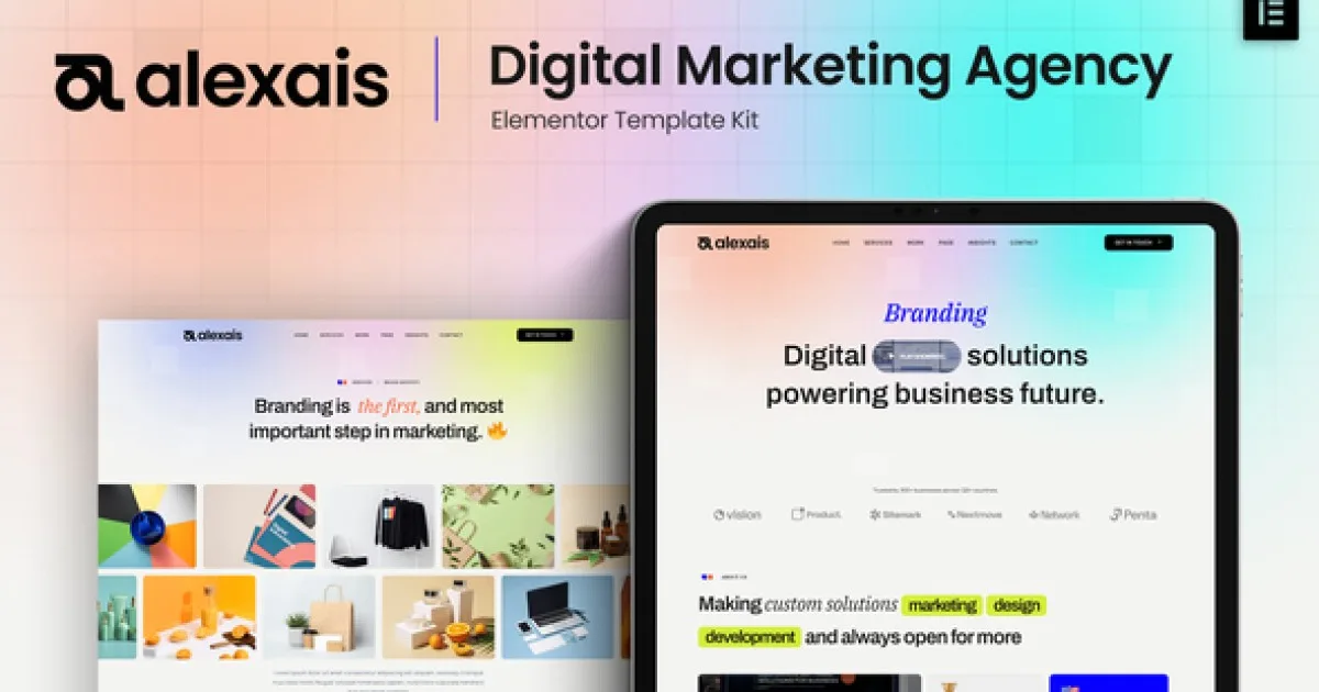 Alexais – Digital Marketing Agency Elementor Template Kit - Official Release Preview