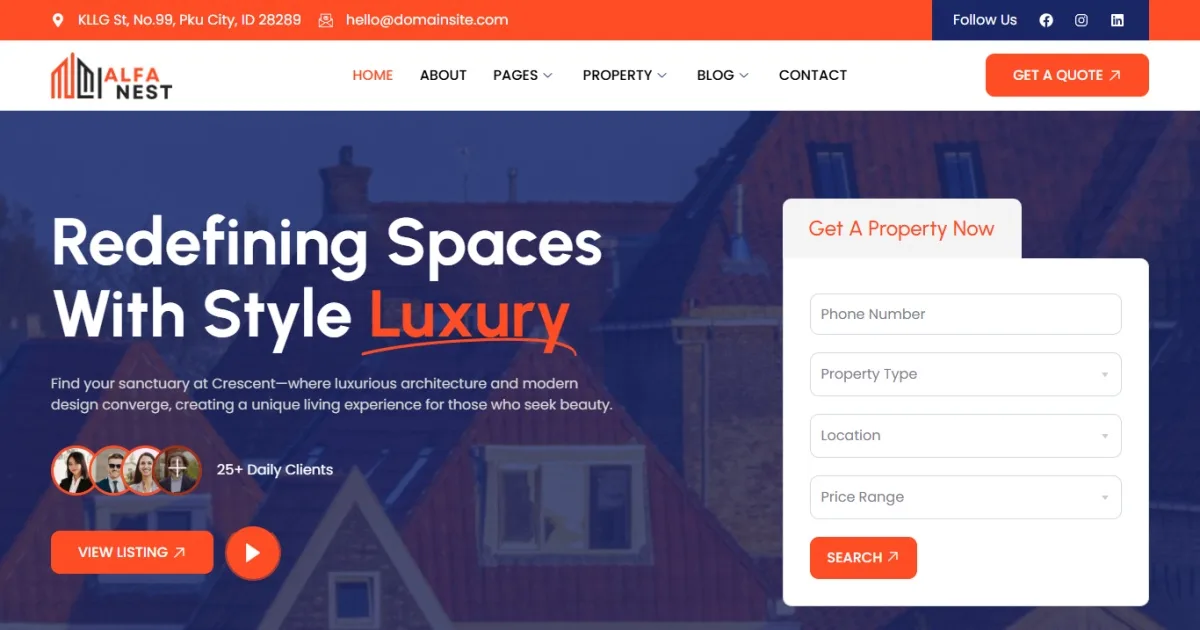 Alfanest – Real Estate & Property Elementor Template Kit
