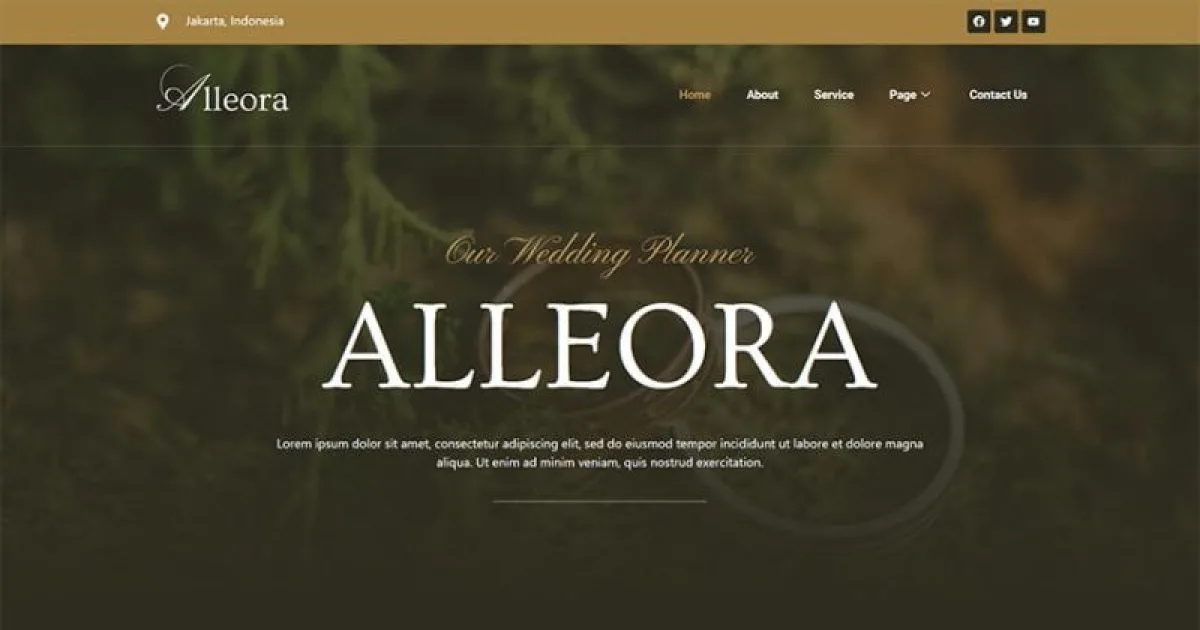 Alleora – Wedding Organizer Elementor Template Kit