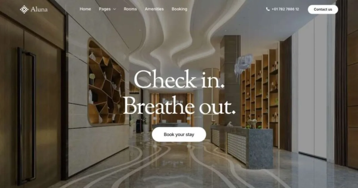 Aluna – Hotel & Resort Elementor Template Kit