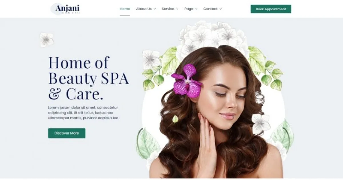 Anjani – Spa & Beauty Elementor Template Kit