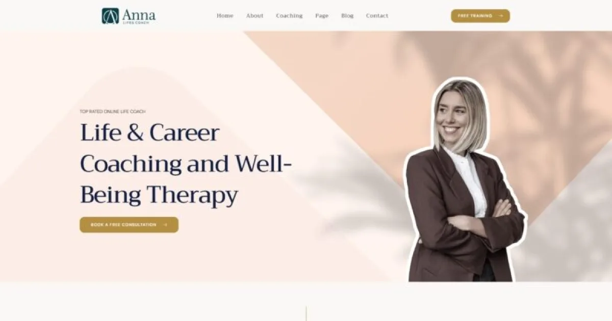 Anna – Life Coach & Motivator Elementor Template Kit