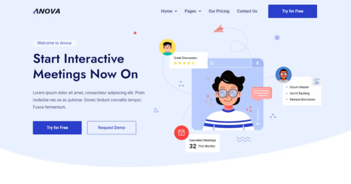 Anova – SaaS & Startup Elementor Template Kit