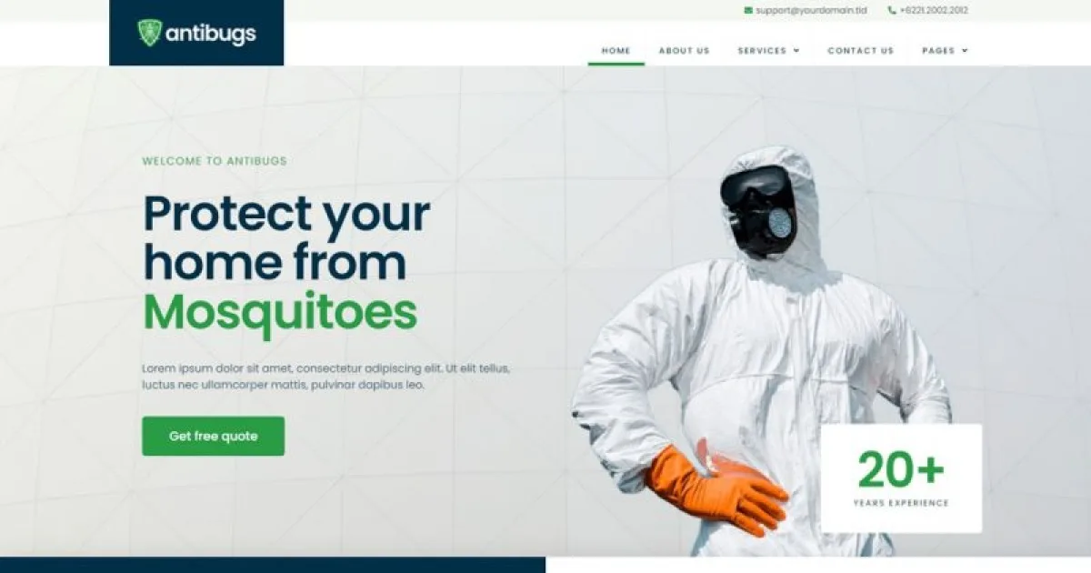 Antibugs – Pest Control Service Elementor Template Kit