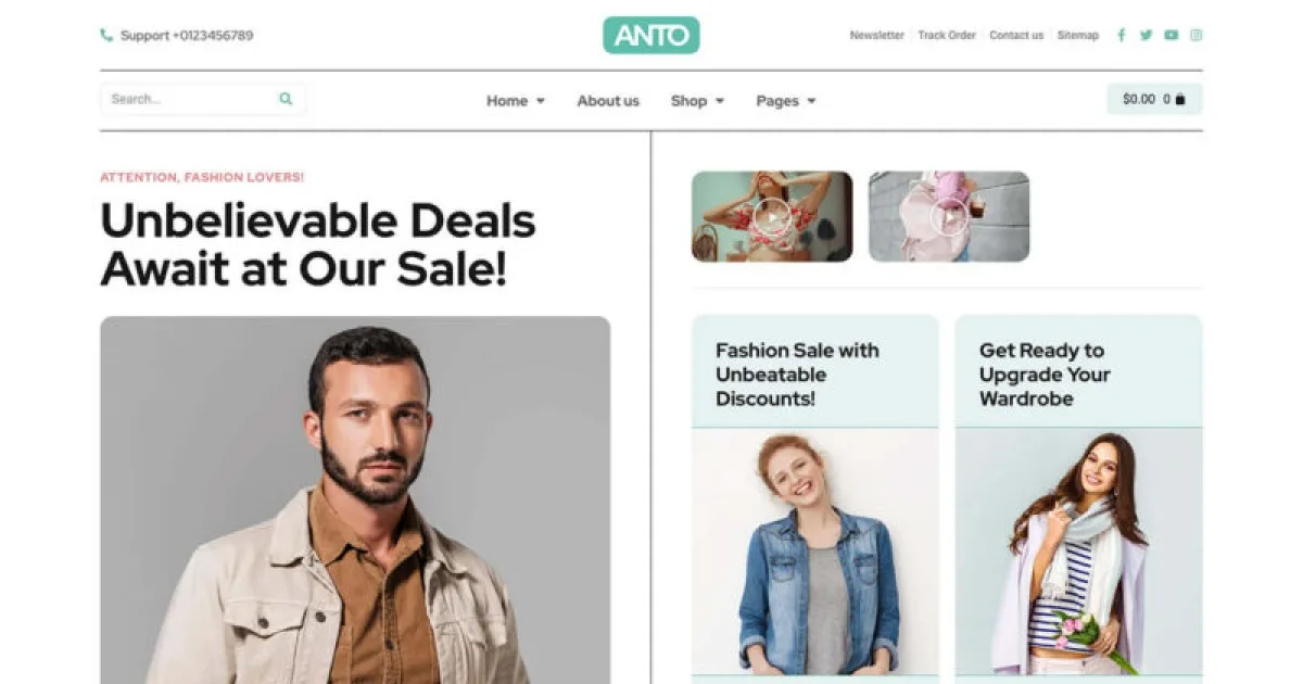 Anto – E-Commerce Elementor Pro Template Kit