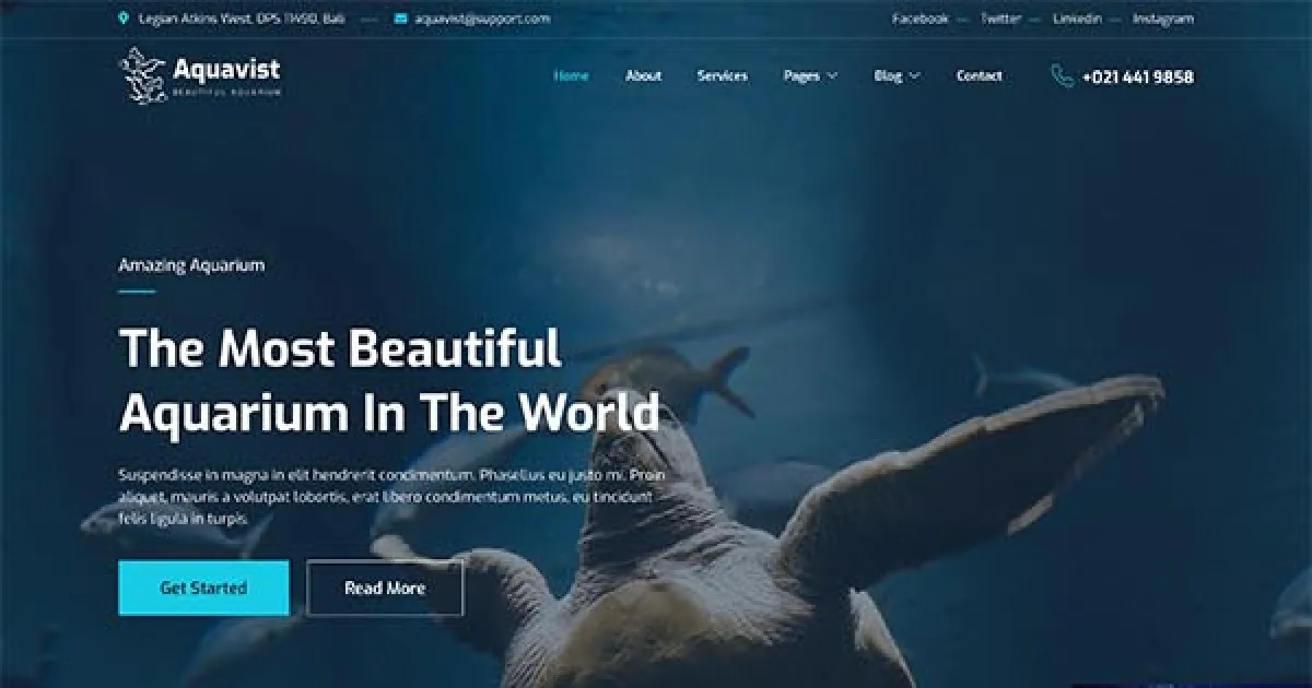 Aquavist – Fish Aquarium & Aquascape Elementor Template Kit
