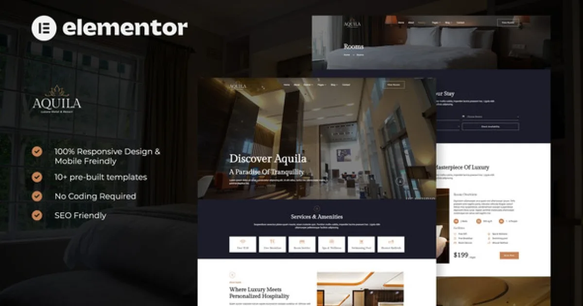 Aquila – Luxury Hotel & Resort Elementor Template