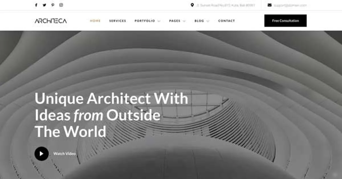 Architeca – Architecture Agency & Interior Design Elementor Template Kit