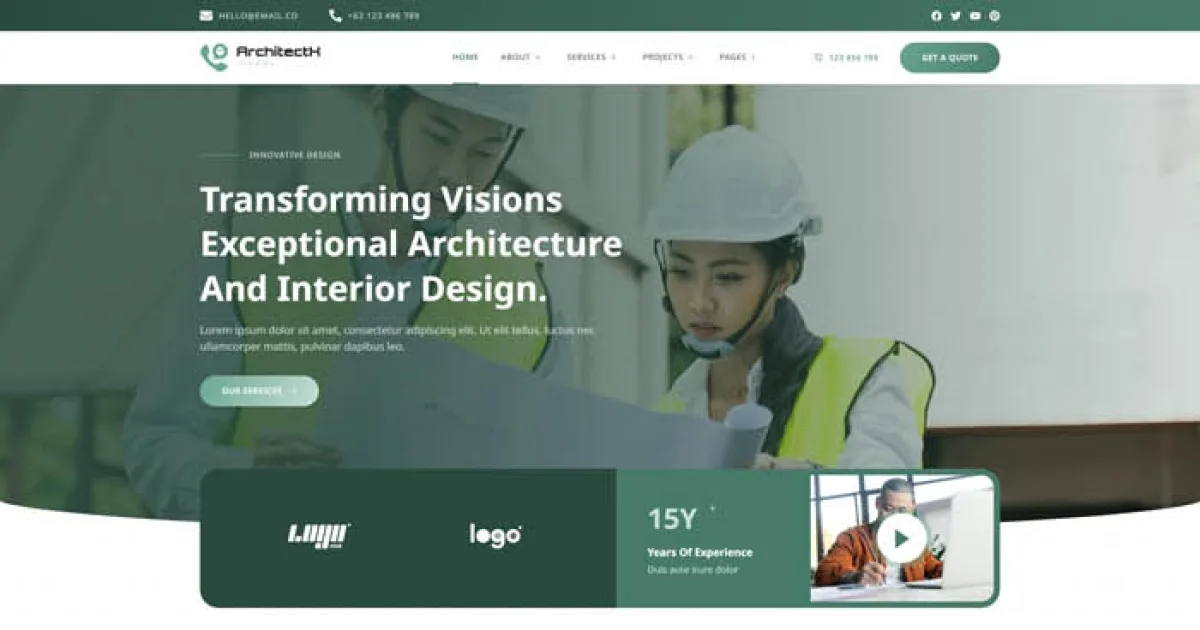 Architectx – Architecture & Interior Design Services Elementor Template Kit
