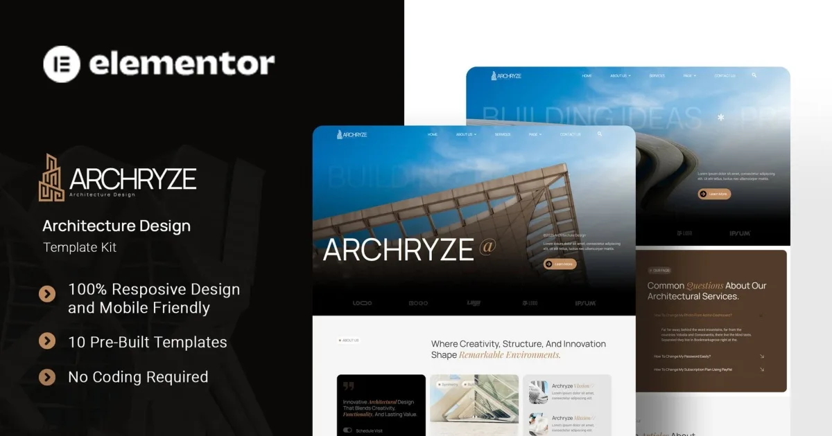 Archryze – Architecture Design Elementor Template Kit
