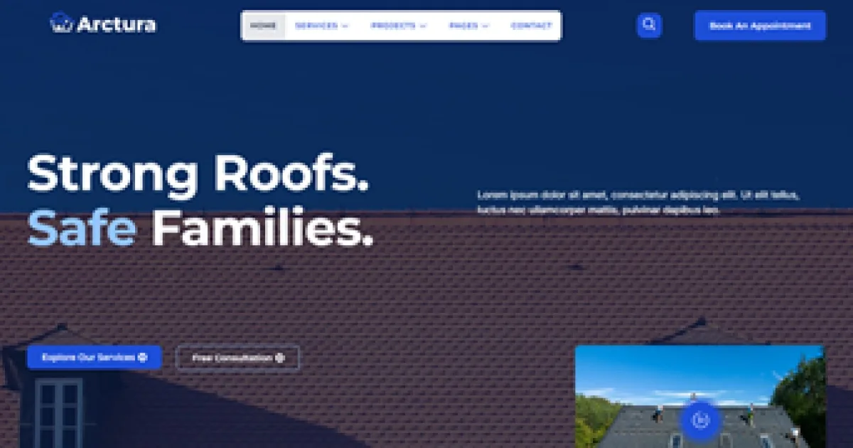 Arctura – Roofing Services Elementor Template Kit