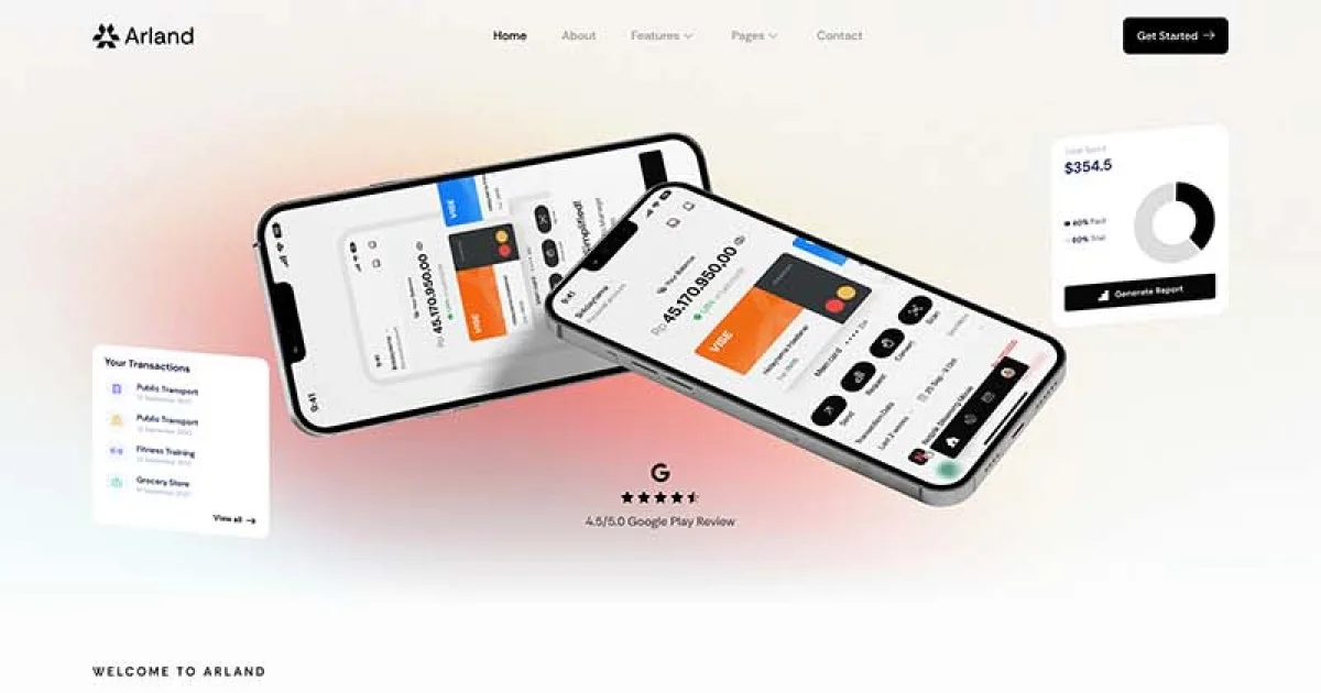 Arland – Online Payment Gateway Elementor Template Kit