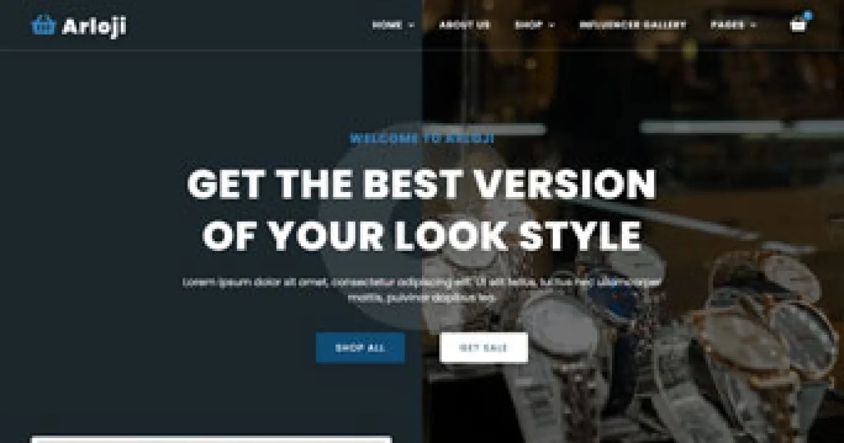 Arloji – Modern Hand Watch Shop eCommerce Elementor Template Kit