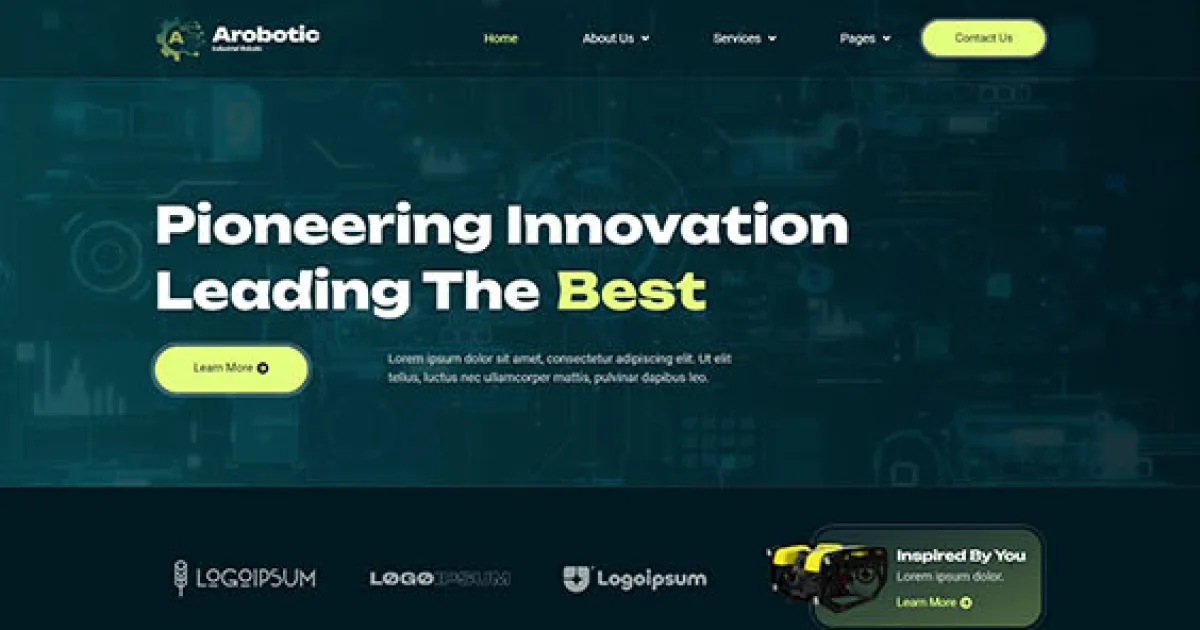 Arobotic – Industrial Robot & Machine Elementor Template Kit