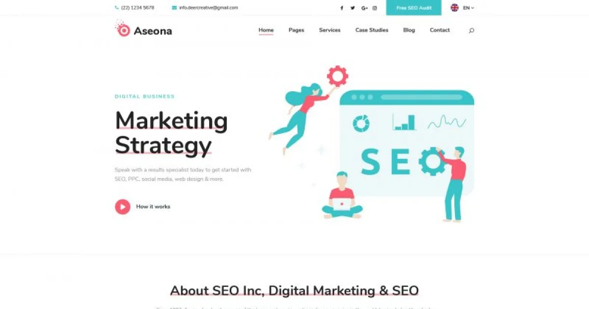 Aseona | SEO Digital Marketing Elementor Template Kit