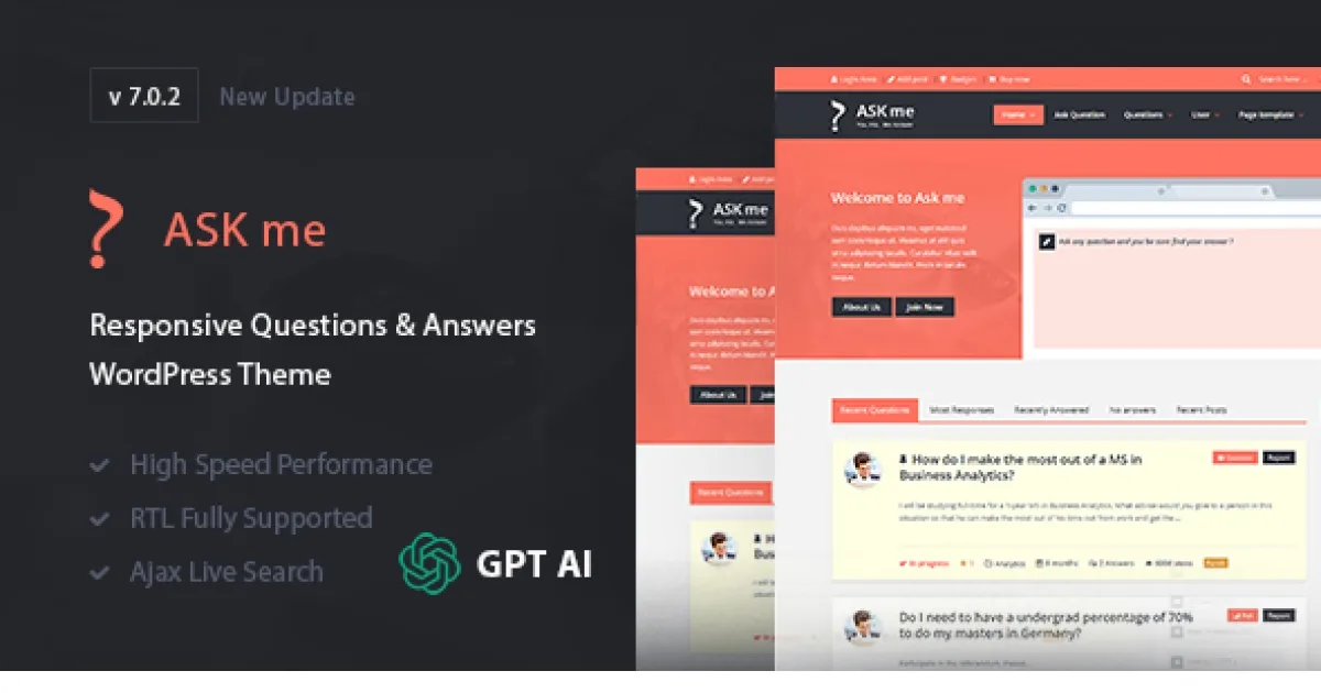 Ask Me WordPress Theme
