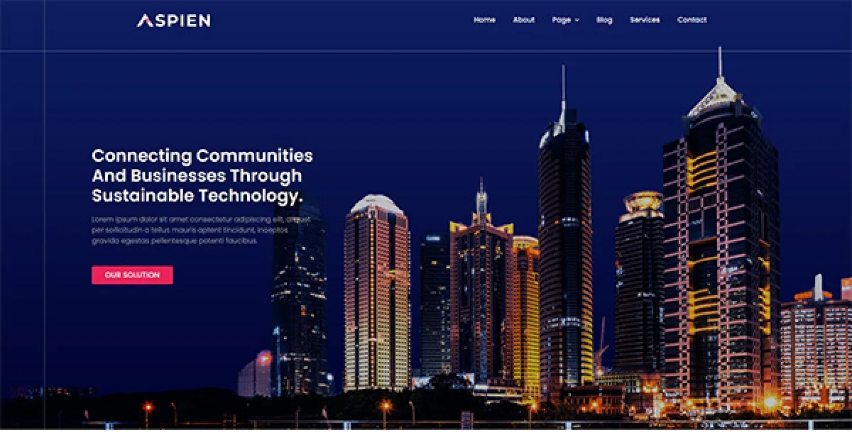 Aspien – Business Connecting Elementor Template Kit