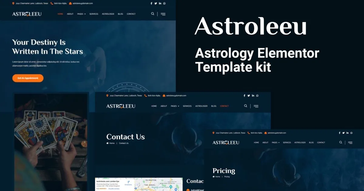 Astroleeu – Astrology & Numerology Elementor Template Kit