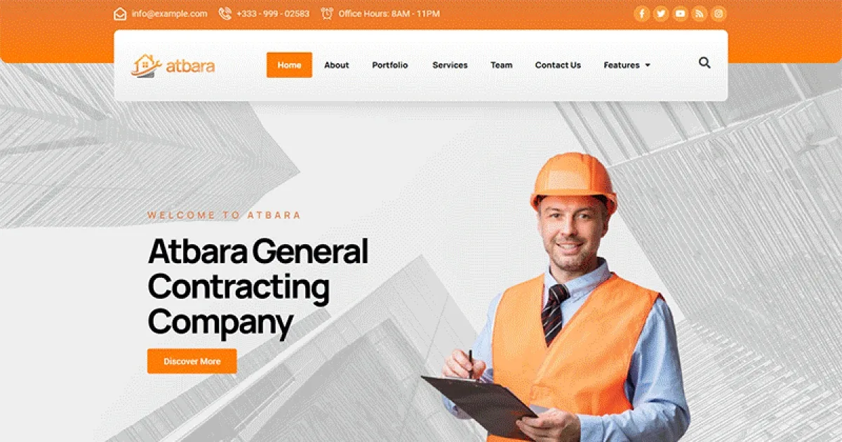 Atbara – Construction Elementor Template Kit