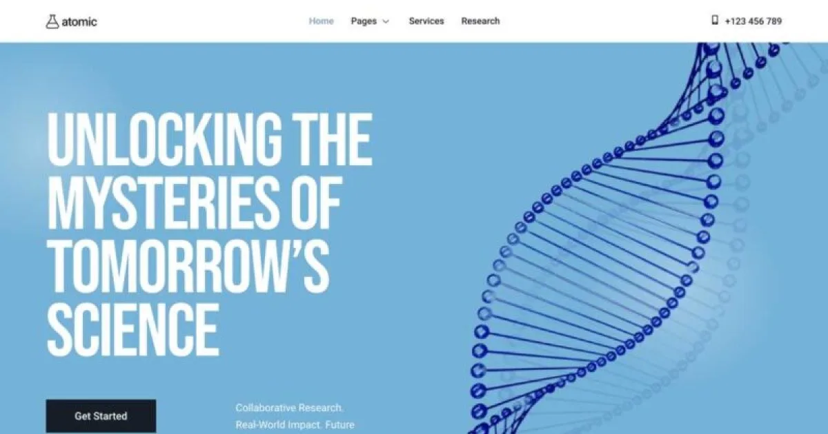 Atomic – Laboratory & Science Research Elementor Template Kit