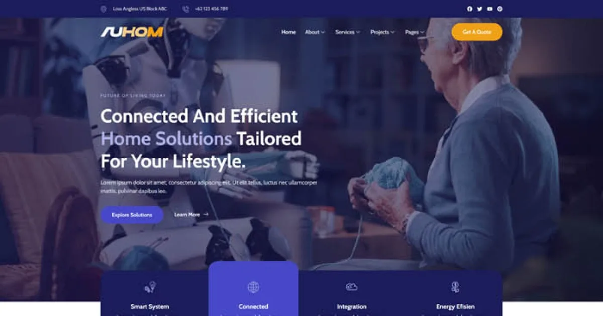 Auhom – Smart Home Automation Elementor Template Kit