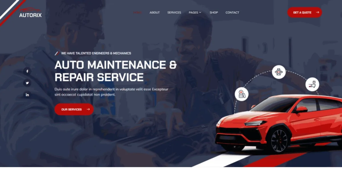 Autorix – Auto Maintenance Elementor Template Kit