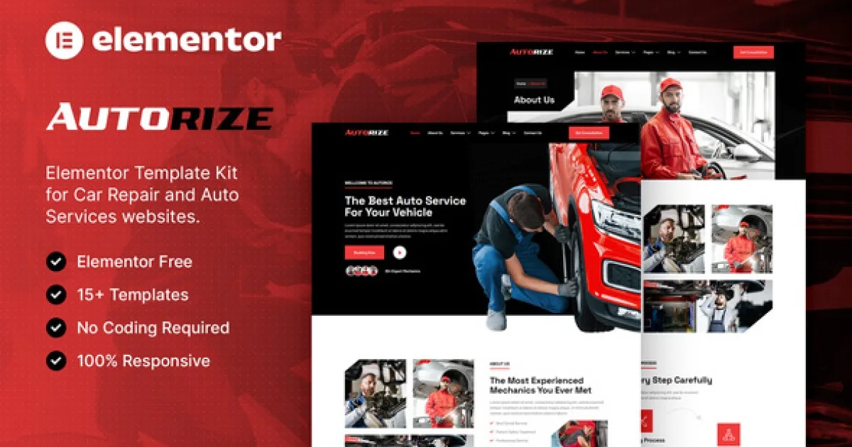 Autorize – Car Repair & Auto Services Elementor Template Kit