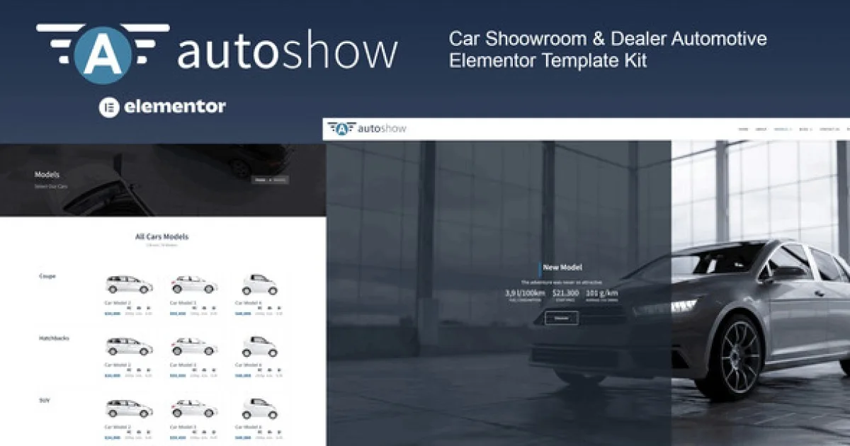 AutoShow – Car Shoowroom & Dealer Elementor Template Kit