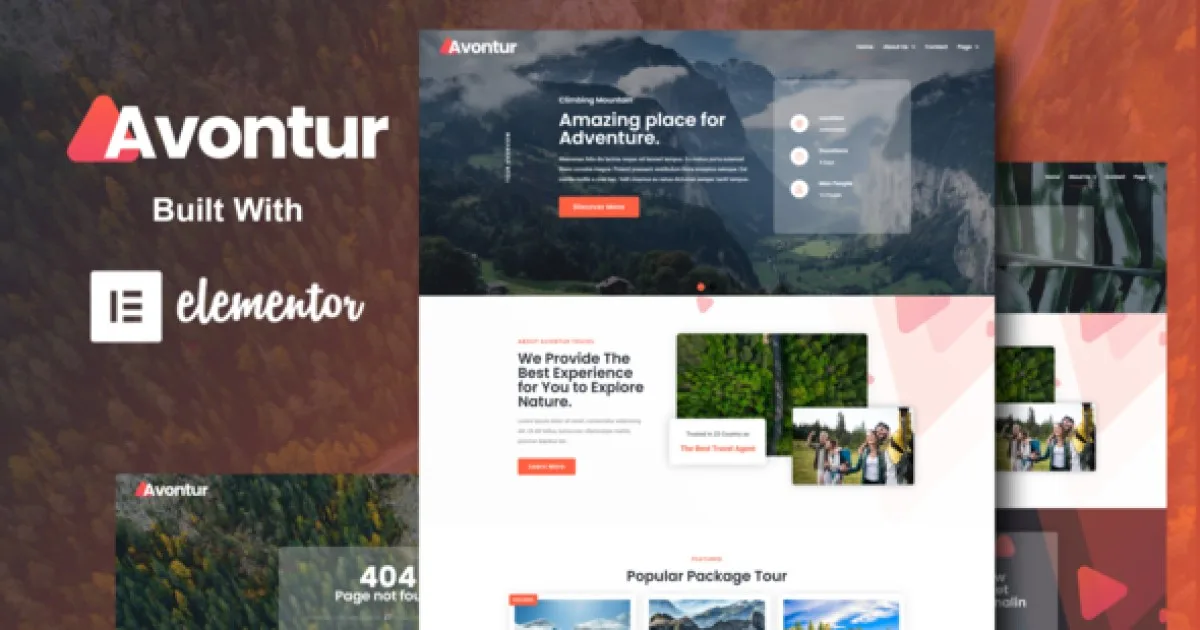Avontur – Template Kit For Adventure Travel & Tourism