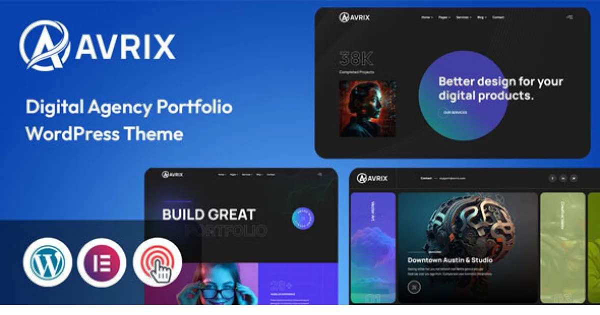 Avrix – Agency & Portfolio WordPress Theme