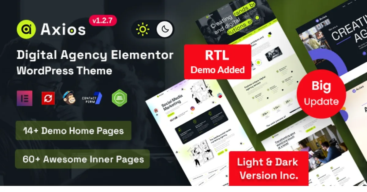 Axios Theme – Digital Agency WordPress Theme