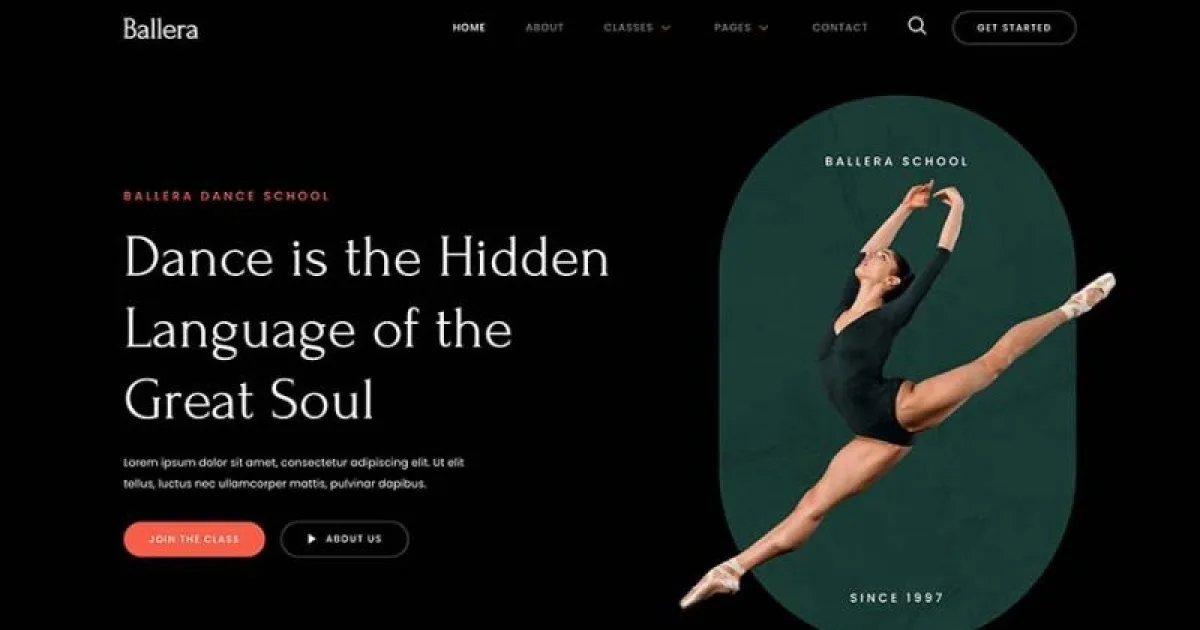 Ballera – Ballet & Dance School Elementor Template Kit