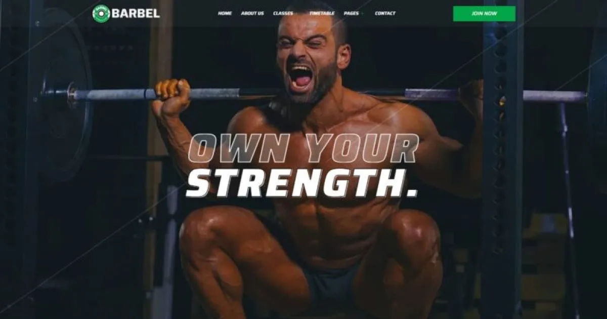 Barbel – Fitness Gym Elementor Template Kit