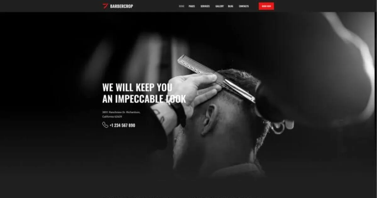 Barbercrop – Hairdressing Elementor Template Kit