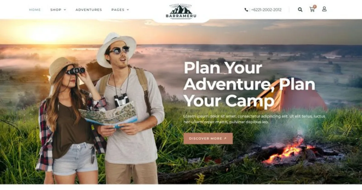 Barrameru – Outdoor Adventure Camping Store Elementor Pro Template Kit